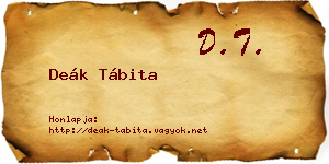 Deák Tábita névjegykártya